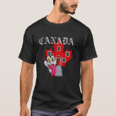 RED MAPLE LEAF HOUSE WITH CAT T-SHIRT (Voorkant)