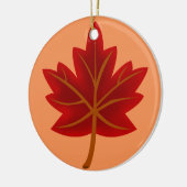 Red Maple Leaf Keramisch Ornament (Links)