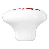 Red Maple Leaf Keramische Knop (Zijkant)