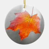 Red Maple Leaf - Mystique Autumn Keramisch Ornament (Voorkant)