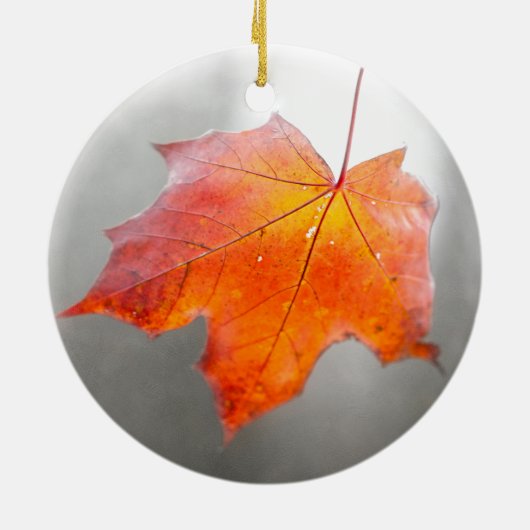 Red Maple Leaf - Mystique Autumn Keramisch Ornament (Achterkant)