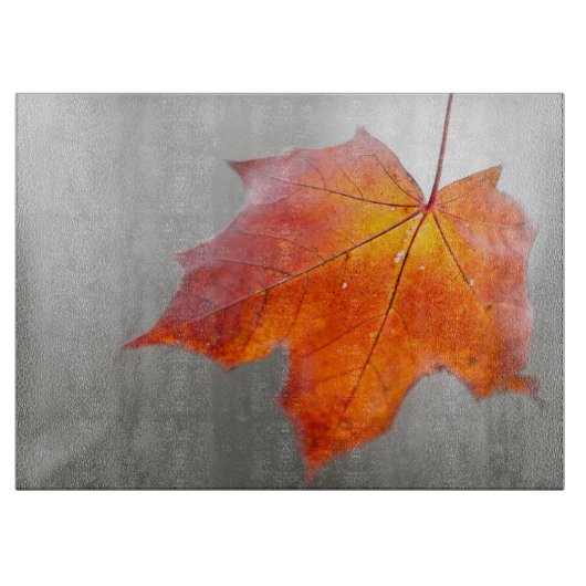 Red Maple Leaf - Mystique Autumn Snijplank (Voorkant)