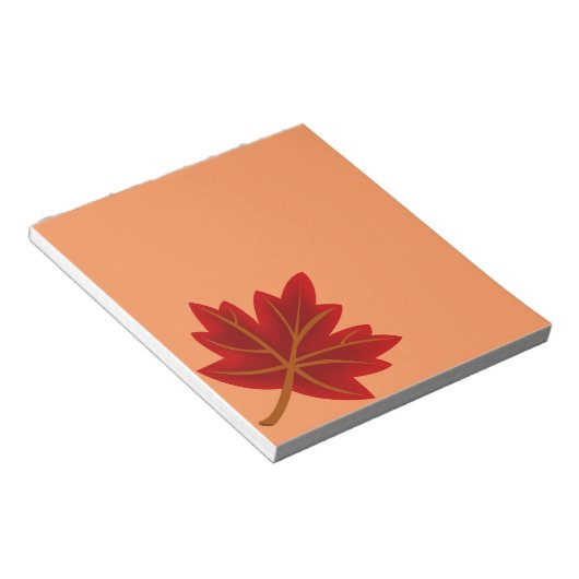 Red Maple Leaf Notitieblok (Schuin)