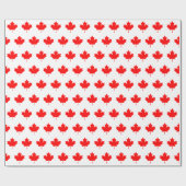 Red Maple Leaf Pattern Cadeaupapier (Vlak)