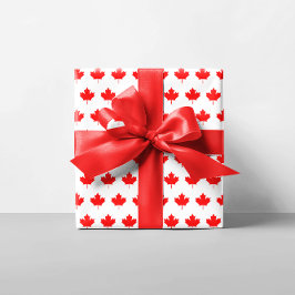 Red Maple Leaf Pattern Cadeaupapier