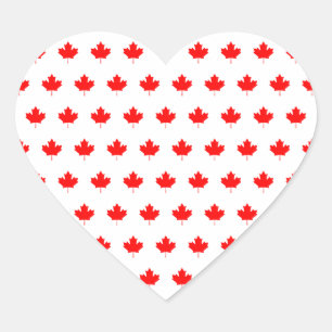 Red Maple Leaf Pattern Hart Sticker