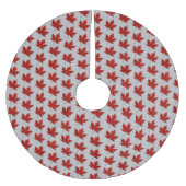 Red Maple Leaf Pattern Kerstboom Rok (Voorkant)