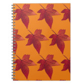 Red Maple Leaf Pattern Notitieboek (Voorkant)