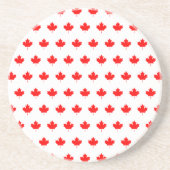 Red Maple Leaf Pattern Zandsteen Onderzetter (Voorkant)