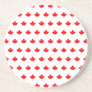 Red Maple Leaf Pattern Zandsteen Onderzetter
