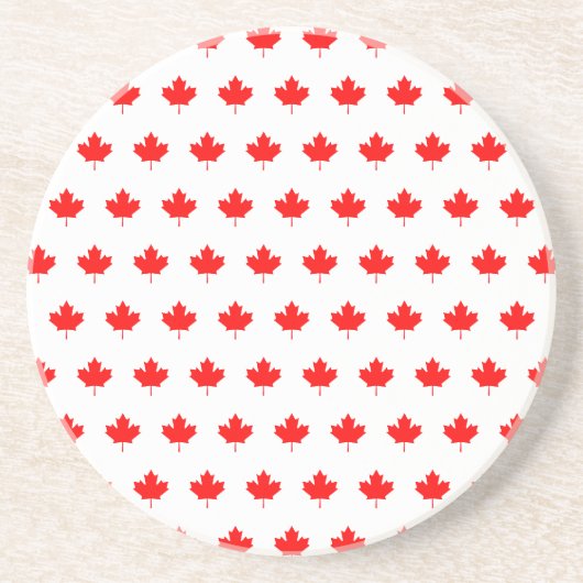 Red Maple Leaf Pattern Zandsteen Onderzetter (Voorkant)