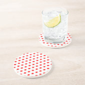 Red Maple Leaf Pattern Zandsteen Onderzetter (Zijkant)