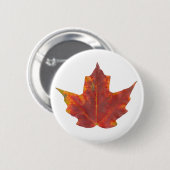 Red Maple Leaf Ronde Button 5,7 Cm (Voorkant /achterkant)