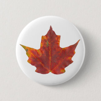 Red Maple Leaf Ronde Button 5,7 Cm
