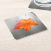 Red Maple Leaf - Velvet Autumn Kartonnen Onderzetters (Schuin)