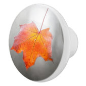 Red Maple Leaf - Velvet Autumn Keramische Knop (Rechts)