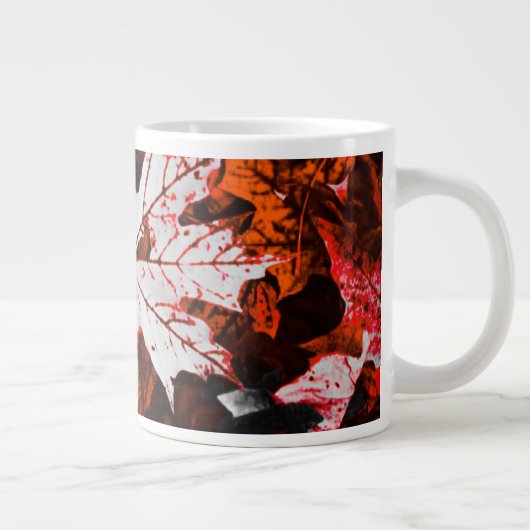 Red Maple Leaves Cup Grote Koffiekop (Rechts)