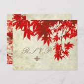 Red Maple RSVP's vereisen 5 x 7 trouwuitnodigingen RSVP Kaartje (Voorkant / Achterkant)