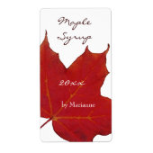Red Maple stroop inblikken label (Voorkant)
