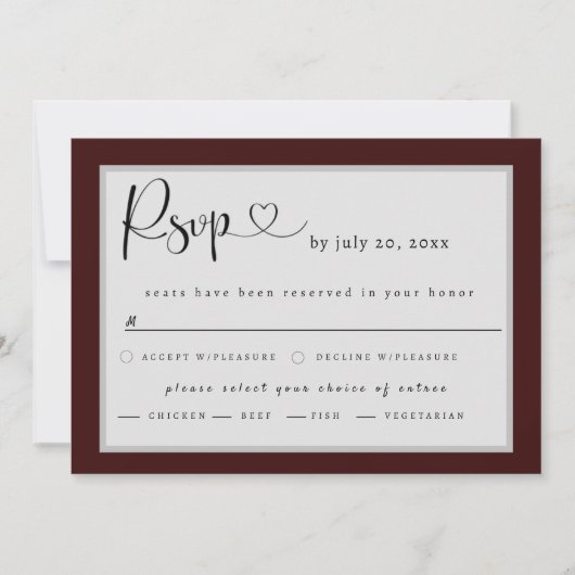 Red Maple Wedding RSVP Save The Date (Voorkant)