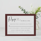 Red Maple Wedding RSVP Save The Date (Staand voorkant)