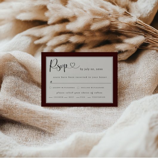 Red Maple Wedding RSVP Save The Date