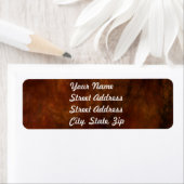Red Marble Abstract Fractal Return Address Sticker (Insitu)