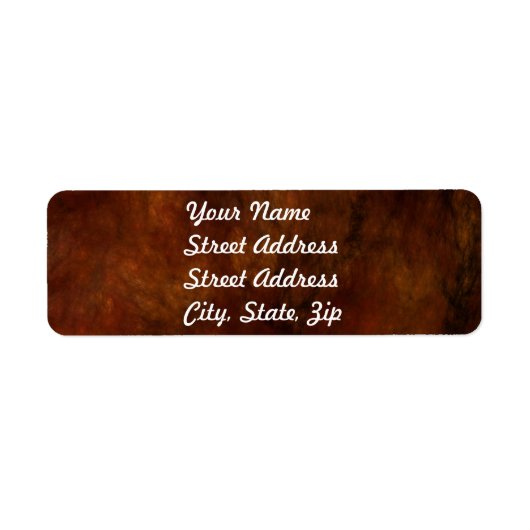 Red Marble Abstract Fractal Return Address Sticker (Voorkant)