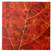 Red Marble Leaf Tegeltje (Voorkant)