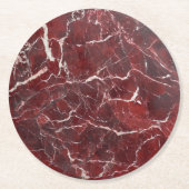 Red Marble Pattern Ronde Kartonnen Onderzetter (Voorkant)