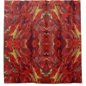 Red Marble Shower Curtain Douchegordijn (Voorkant)