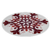 Red Marble Snowflake Snijplank (Hoek)