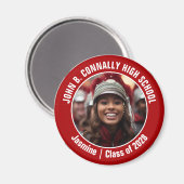 Red Marching Band Foto High School Spirit Magneet (Voorkant / Achterkant)