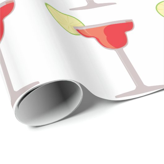 Red Margarita Cadeaupapier (Rol Hoek)