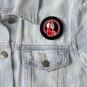 Red Marmoset Logo Ronde Button 5,7 Cm (In situ)