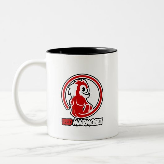 Red Marmoset Logo Tweekleurige Koffiemok (Links)