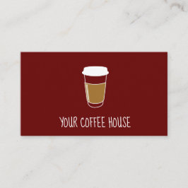 Red Maroon Coffee Stamp loyalty-kaart Klantenkaartje