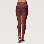 Red Maroon Distressed Satin look Leggings (Achterkant)