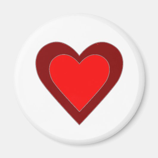 Red Maroon Hearts Valentijn's Day Magnet (Voorkant)