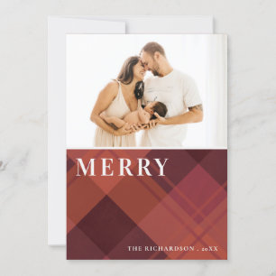 Red Maroon Marsala Pset 1 Feestdagenkaart