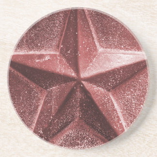 RED/MAROON STAR coaster Zandsteen Onderzetter