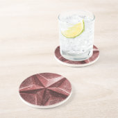 RED/MAROON STAR coaster Zandsteen Onderzetter (Zijkant)