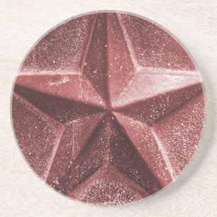 RED/MAROON STAR-onderzetter Zandsteen Onderzetter