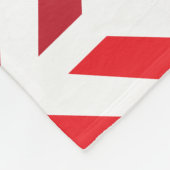 Red Maroon Zigzag Stripe Patroon Fleece Deken (Hoek)