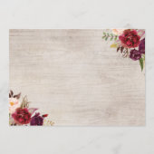 Red Marsala Herfst Bachelorette Party reisweg Programmakaart (Achterkant)