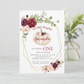 Red Marsala White Pumpkin draait op een dag  Kaart (Staand voorkant)