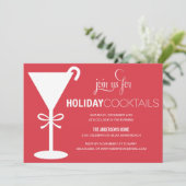 RED MARTINI | HOLIDAY COCKTAIL ARTIJ INVITE KAART (Staand voorkant)