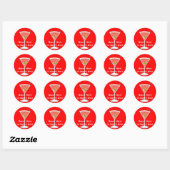 Red Martini Sticker (Vel)