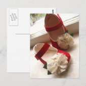 Red Mary Janes Briefkaart (Voorkant / Achterkant)