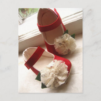 Red Mary Janes Briefkaart